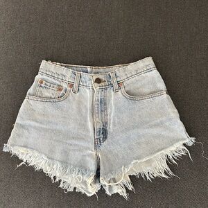 Levi's Vintage Blue Jean Shorts High-Waisted Distressed